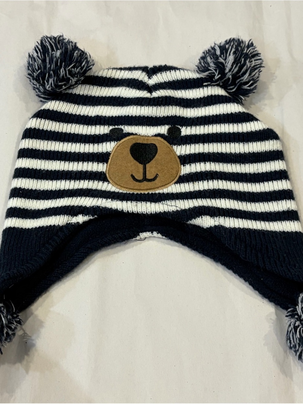 James Paul Bear Knit Cap Fleece Lined Youth Kids Boys Winter 2T-5T Hat